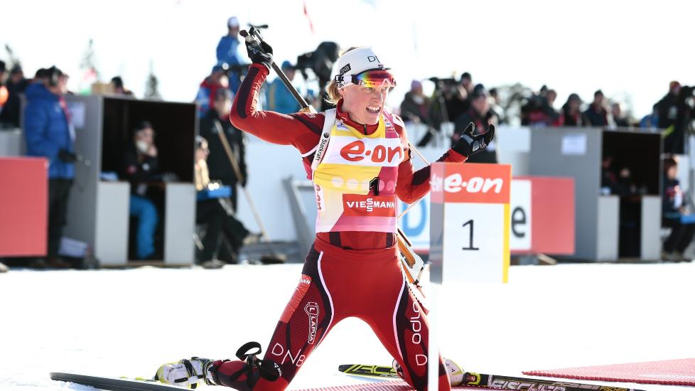NY SEIER: Tora Berger vant jaktstarten i Kollen med 31 sekunder.
Foto: Stian Lysberg Solum / NTB scanpix