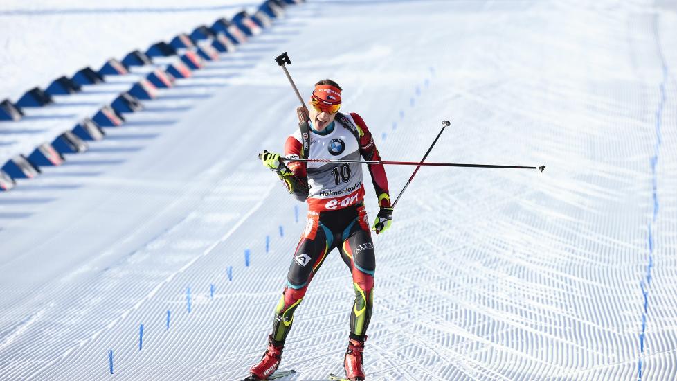 FORN�YD: Moravec fra Tsjekkia vant herrenes fellesstart verdenscuprenn i skiskyting i Holmenkollen s�ndag ettermiddag. Foto: Stian Lysberg Solum / NTB Scanpix