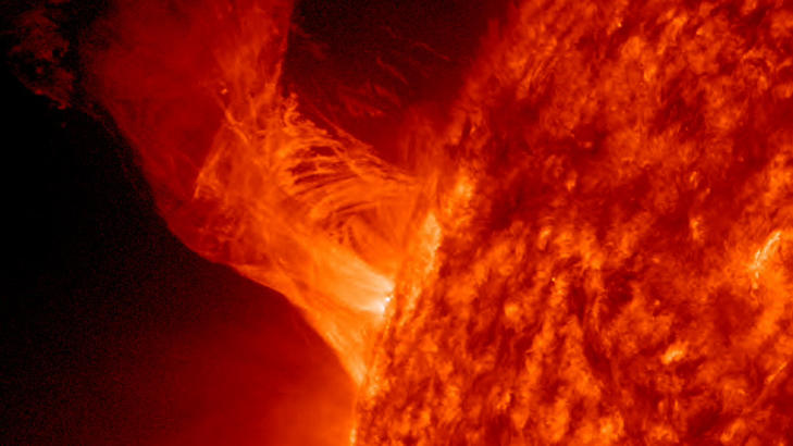 SOLEKSPLOSJON: Denne eksplosjonen på sola skjedde 31. desember i fjor. Foto: reuters / Nasa / Scanpix SOLEKSPLOSJON: Denne eksplosjonen på sola skjedde 31. desember i fjor. Foto: reuters / Nasa / Scanpix