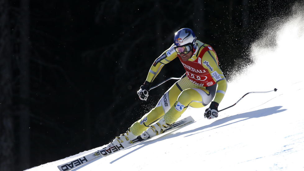 SATSER P� KVITFJELL: 
Aksel Lund Svindal og verdenseliten i alpint kj�rte nettopp i Kvitfjell. Oslo foretrekker ogs� denne bakken framfor Norefjell ved en OL-s�knad.
Foto: Cornelius Poppe / NTB scanpix