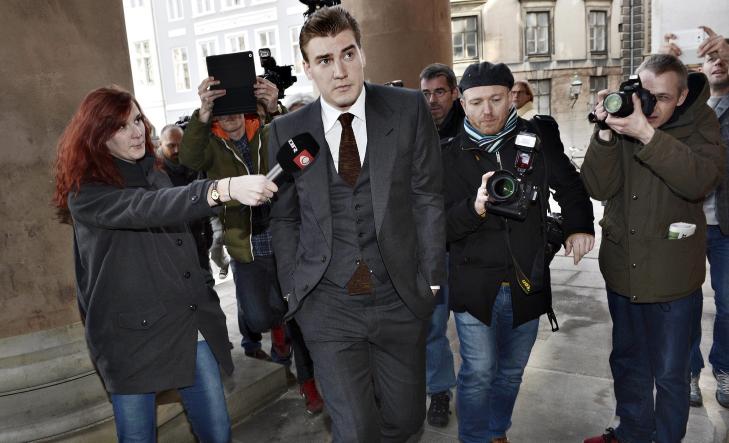 FYLLEKJ�RTE:  Nicklas Bendtner fikk dommen i K�benhavn i g�r. Foto: EPA/KELD NAVNTOFT
