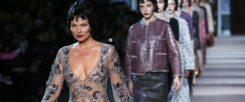 Gjorde �catwalkcomeback� i gjennomsiktig kjole