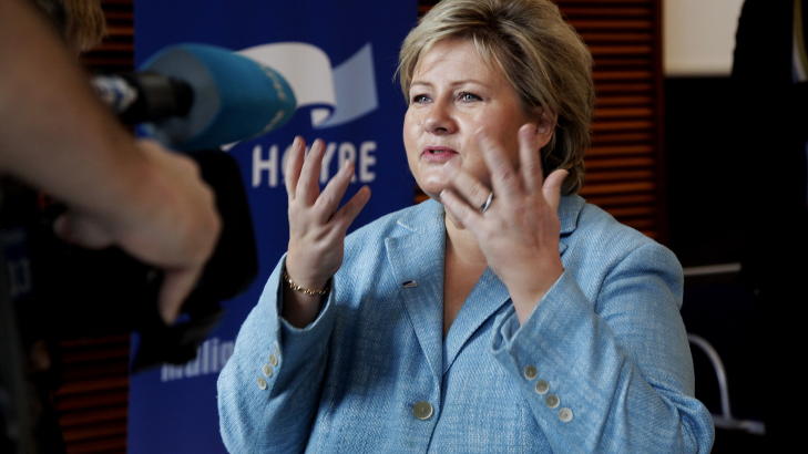 - ET STANDPUNKT VI HAR HATT I 12 �R: Og som jeg har argumentert for, sier Erna Solberg til Dagbladet om H�yres forslag til endring av abortloven. Foto: Steinar Buholm / Dagbladet.