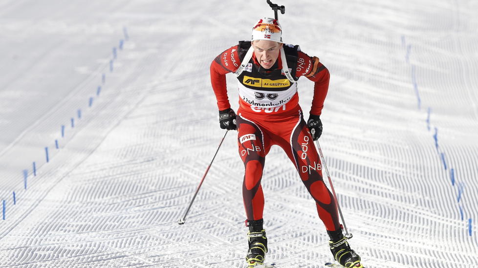 ENDELIG P� PALLEN: - Det f�les fantastisk, sa Henrik L'abee-Lund etter tredjeplassen i Sotsji i dag. Foto: H�kon Mosvold Larsen / NTB scanpix