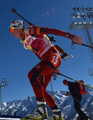 Berger p� pallen i Sotsji