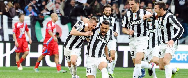 Overtidsmål av Emanuele Giaccherini sendte Juventus nærmere seriegullet