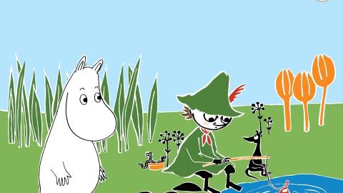 Fra �Mummitrollet let og finn�. Screenshot: Cappelen Damm / appen