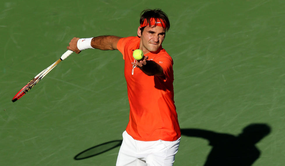 JORDSKJELV: Roger Federer opplevde et jordskjelv i California i g�r. Foto:   Stephen Dunn/Getty Images/AFP