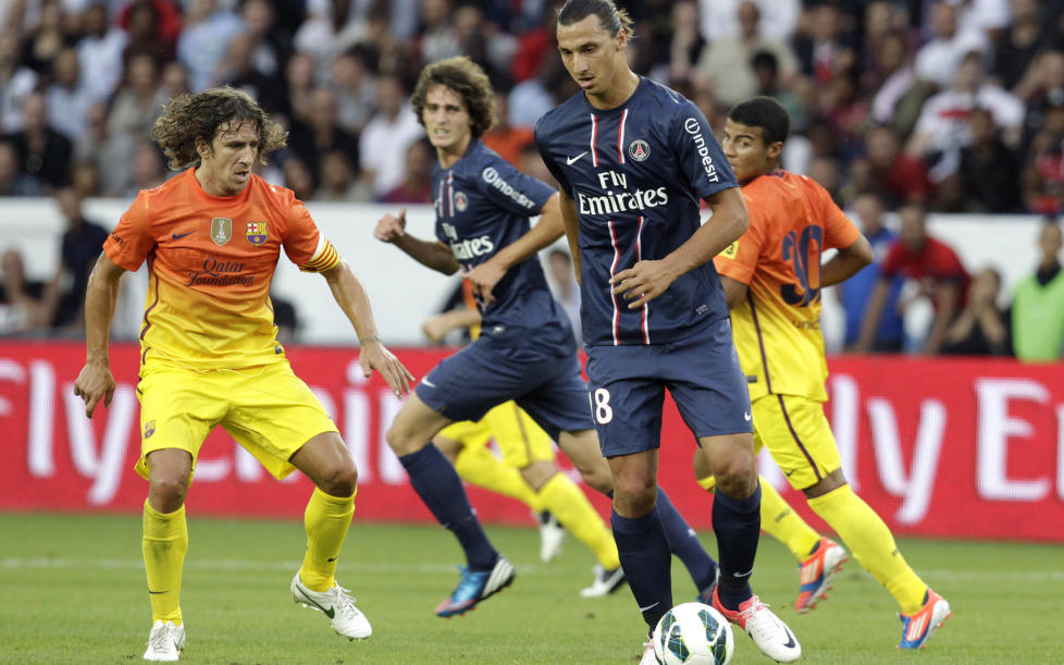 NYTT GJENSYN: Zlatan Ibrahimovic og hans PSG spilte treningskamp hjemme mot Barcelona i august. N� m�tes de igjen i kvartfinalen i Champions League. Foto: PASCAK ROSSIGNOL, REUTERS / NTB SCANPIX