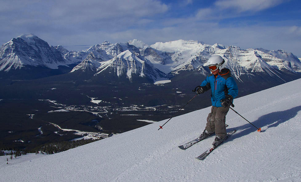 BARNEVENNLIG: Banff-omr�dets tre skisteder har flere l�yper som egner seg for barn. Foto: Chris Moseley