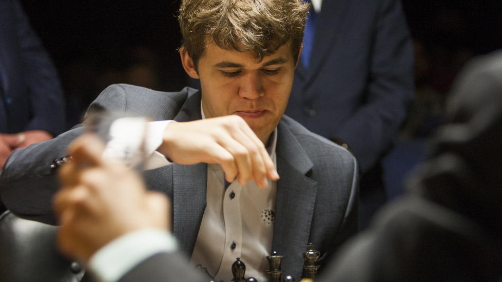 DELT LEDELSE: Magnus Carlsen leder fortsatt turneringen etter remis mot ukrainske Vassily Ivanchuk.
Foto: Morten Rakke / NTB scanpix