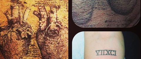 Hvem har tatovert Leonardo da Vincis hjertetegning?
