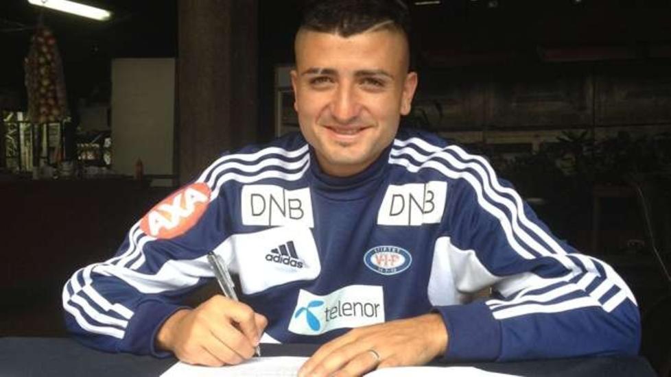 ENGA-KLAR: Diego Calvo (21) er klar for V�lerenga. Vingen fra Costa Rica har skrevet under p� en kontrakt ut 2016. MMS-foto: Stein Hoff / V�lerenga Fotball