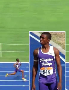 Her l�per 13-�ringen en 100 meter som ville gitt medalje i NM