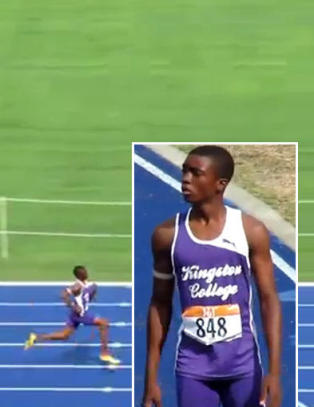 Her løper 13-åringen en 100 meter som ville gitt medalje i NM