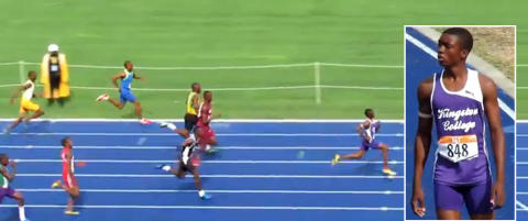 Her løper 13-åringen en 100 meter som ville gitt medalje i NM