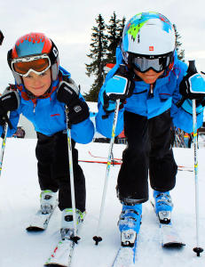 Er bare seks og sju �r, men allerede veteraner i bakken
