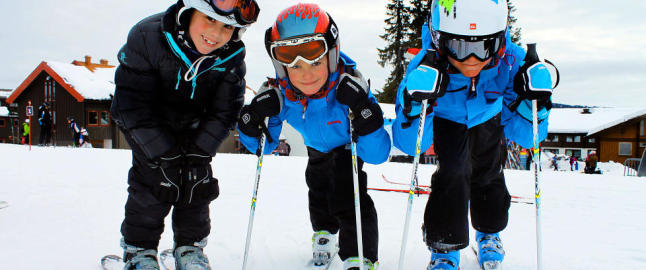 Er bare seks og sju �r, men allerede veteraner i bakken