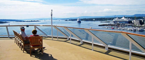 Bare to av 100 cruisepassasjerer blir om bord n�r de bes�ker Oslo