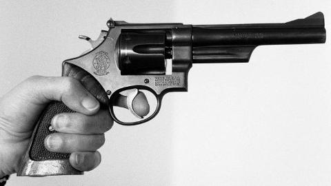 DRAPSV�PEN: Olof Palme ble trolig skutt med en revolver av typen Smith & Wesson Model 28. Foto: Lasse Hedberg, Pressens Bild
