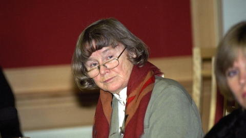 PEKTE UT CHRISTER PETTERSSON: Lisbet Palme pekte ut Christer Pettersson som drapssmannen i en vitnekonfrontasjon.. Foto: ARNE V. HOEM / DAGBLADET