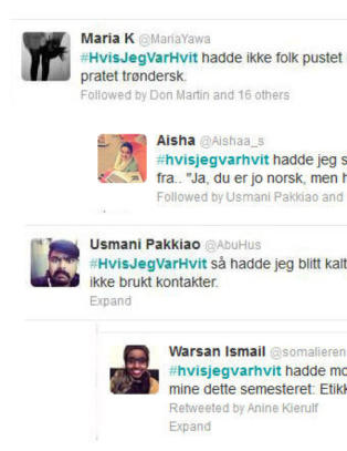  #HvisJegVarHvit s� hadde jeg aldri blitt stoppet av politiet for � �matche beskrivelsen�