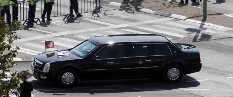 President Obamas limousin havarerte p� motorveien