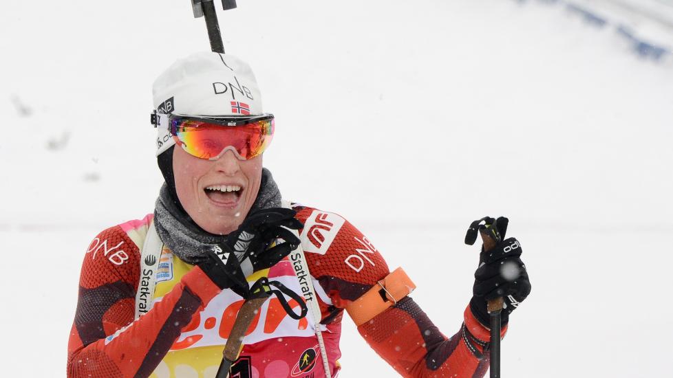SUVEREN SEIER: Tora Berger var overlegen i NM. Her er hun under et renn i Russland nylig. Foto: AFP PHOTO/NATALIA KOLESNIKOVA/NTB scanpix