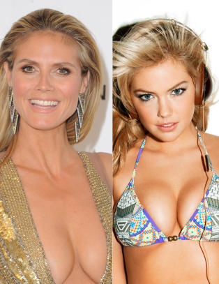 Heidi Klum (39) gj�r som Kate Upton (21)