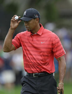 Tiger Woods stoppet av storm