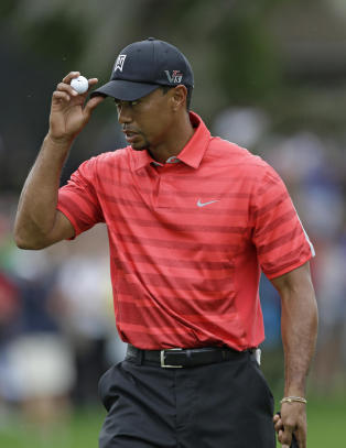 Tiger Woods stoppet av storm