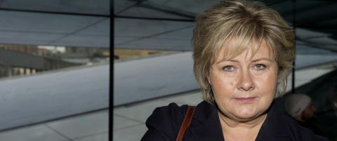 Erna Solberg i sorg