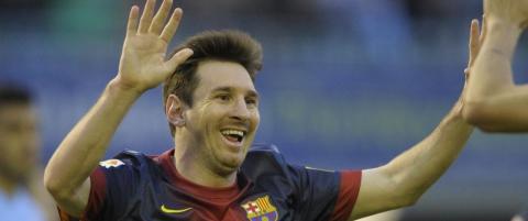 Her er spilleren Lionel Messi sliter med � sl�