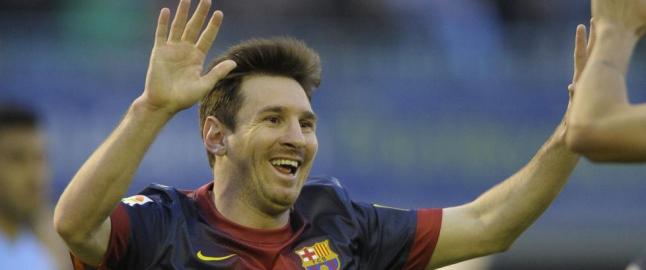 Her er spilleren Lionel Messi sliter med � sl�