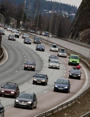 Bilkøen fra påskefjellet topper seg i ettermiddag