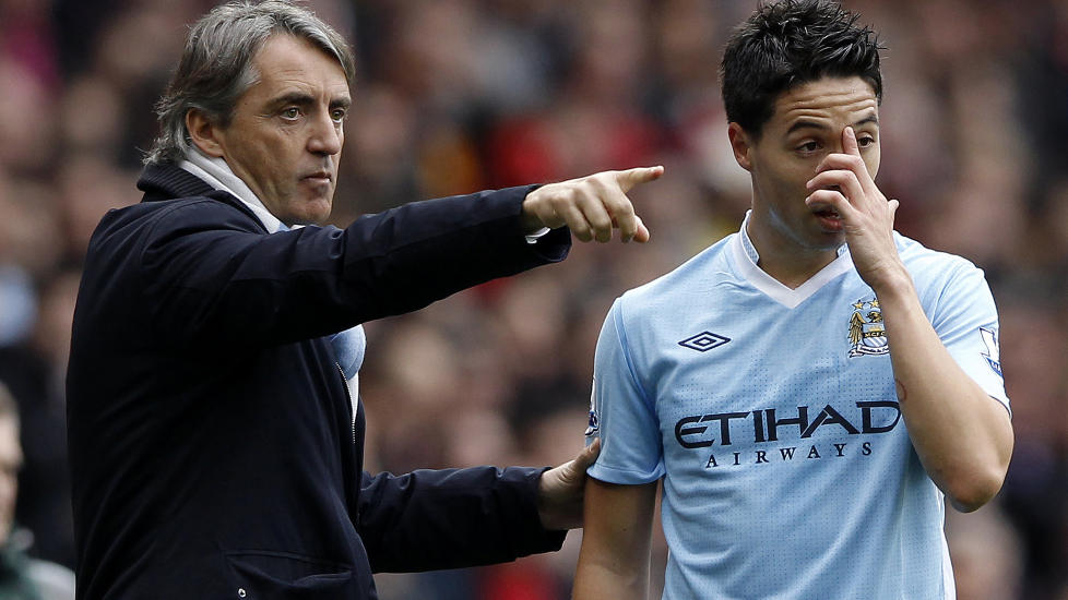  M�TTE SELGES:  Samir Nasir var ikke blid for at City-trener Roberto Mancini etter Newcastle-seieren hevdet at han bare spiller med 50 prosents innsats. Etter kampen fortalte han ogs� om hvordan Arsene Wenger var tvunget til � selge ham.  Foto: REUTERS / Stefan Wermuth / NTB Scanpix