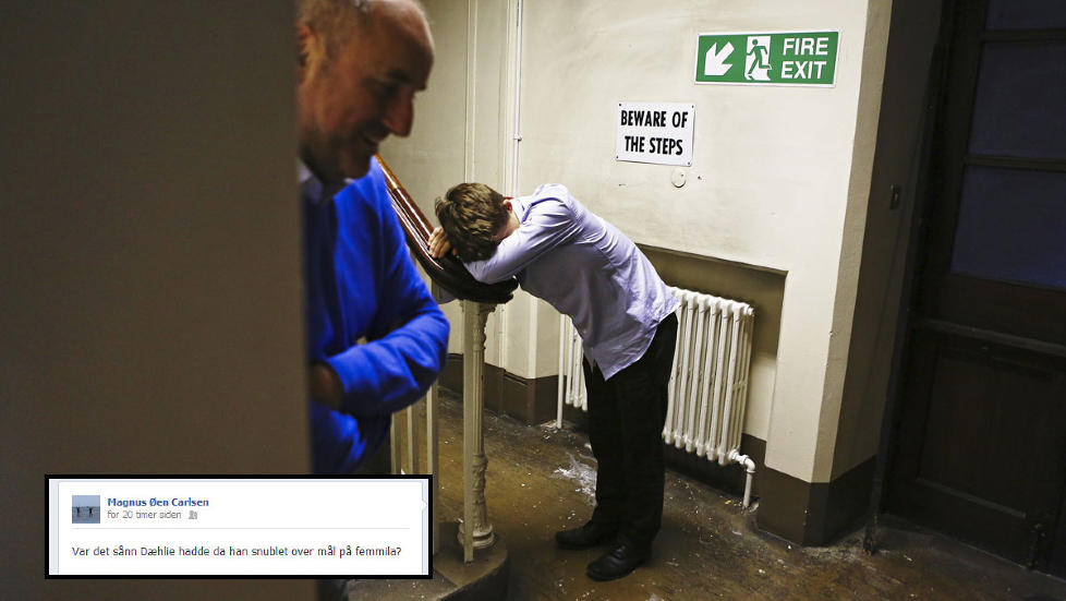 UTSLITT: Magnus Carlsen var utmattet etter � ha tatt seg til VM-finale etter kandidatturneringen i London. Foto: Morten Rakke / NTB scanpix