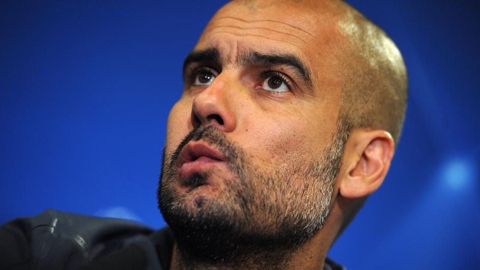 TILBAKE SOM TRENER: Tidligere Barcelona-trener Pep Guardiola trener Bayern M�nchen fra sommeren av. F�rste kamp for han blir mot tredjedivisjonsklubben Hansa Rostock. Foto: AFP PHOTO/ LLUIS GENE