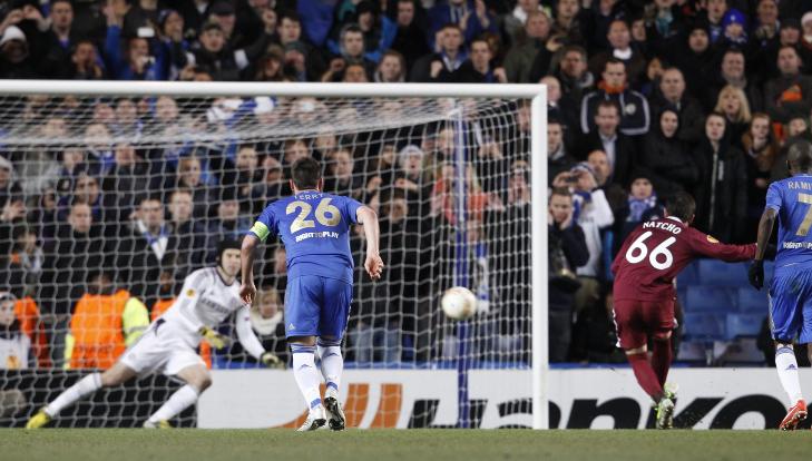 SCORET: Rubin Kazans Natcho reduserte til 2-1 f�r pause. Det ble imidlertid mager tr�st for et 3-1-tap Foto: EPA/TAL COHEN