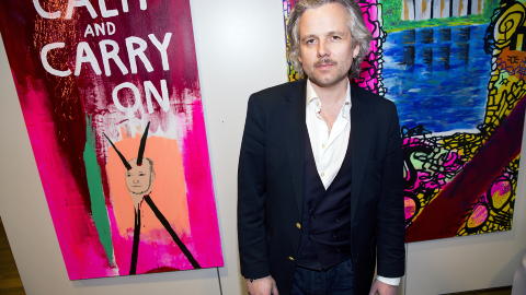 Kontroversiell: Behns maleri av Anders Behring Breiviks hode p� en stake skapte overskrifter i p�ska. Maleriet ble kj�pt for en ukjent sekssifret sum. Foto: Tore Meek / Scanpix