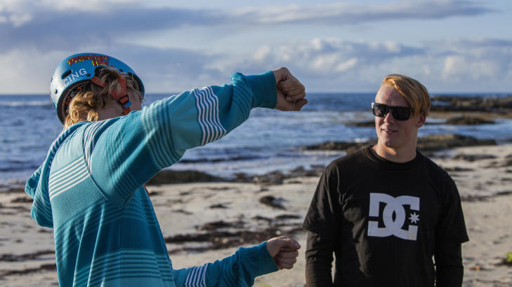 SYKKELSTJERNER: Adrian Tell (t.v) og Didrik Dege Dimmen er begge i verdenseliten i sine respektive grener. Foto: JOAKIM ANDREASSEN