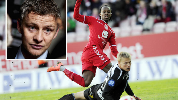 P�F�RER MOLDE NOK ET TAP: Branns Amin Askar senker Molde med kampens eneste scoring. Molde og Ole Gunnar Solskj�r st�r med tre strake serietap, og kan ligge hele ni poeng bak RBK i morra.
 Foto: Marit Hommedal / NTB scanpix