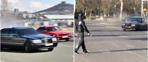 Kj�rer som villmenn i trafikken for � f� kontakt med Hollywood