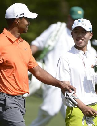 Skulle bare takke Woods - fikk trene med helten