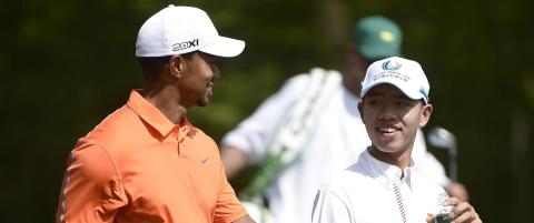 Skulle bare takke Woods - fikk trene med helten