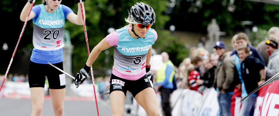 Northug og Johaug g�r renn p� Aker Brygge