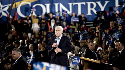 VIL BEN�DE JOHNSON: John McCain, som tapte mot Obama i presidentvalget i 2008. Foto: Sveinung Uddu Ystad / Dagbladet