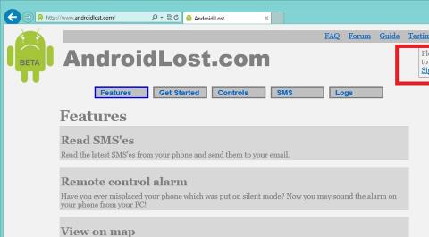 3. For � fjernstyre enheten din, logger du deg inn med Google-kontoen din p� www.androidlost.com. Foto: HjemmePC/Skjermbilder