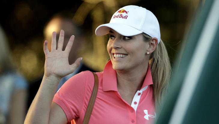 KJ�RESTEN:  Alpinstjerna Lindsey Vonn er p� plass for � f�lge kj�resten under US Masters. N� risikerer hun � se at Tiger Woods blir kastet ut av turneringen. Foto: AP Photo / David Goldman / NTB Scanpix