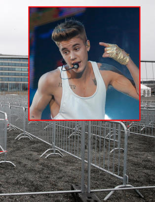 Forviste ivrige �beliebers� med sovepose